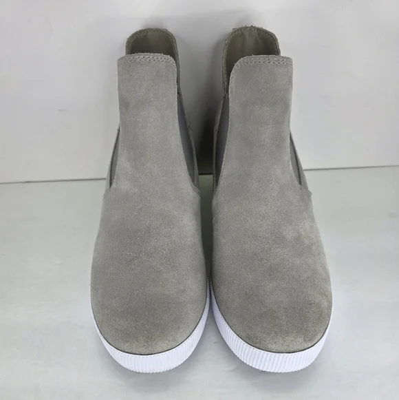 Sorel Women's Out N About Slip-On Casual Wedge Heeled Boot Grey White Size 8.5 - Picture 5 of 15